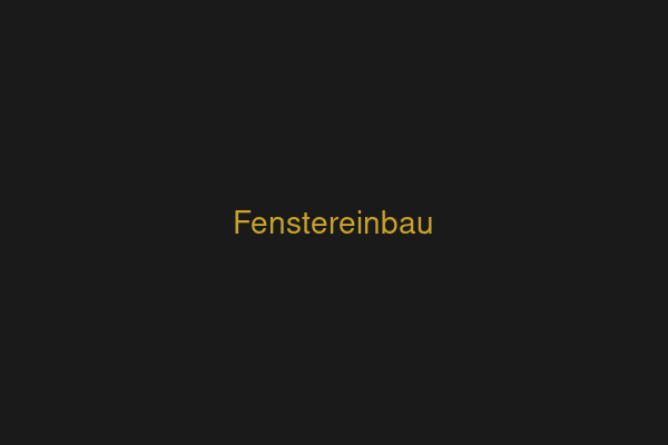 Fenstereinbau